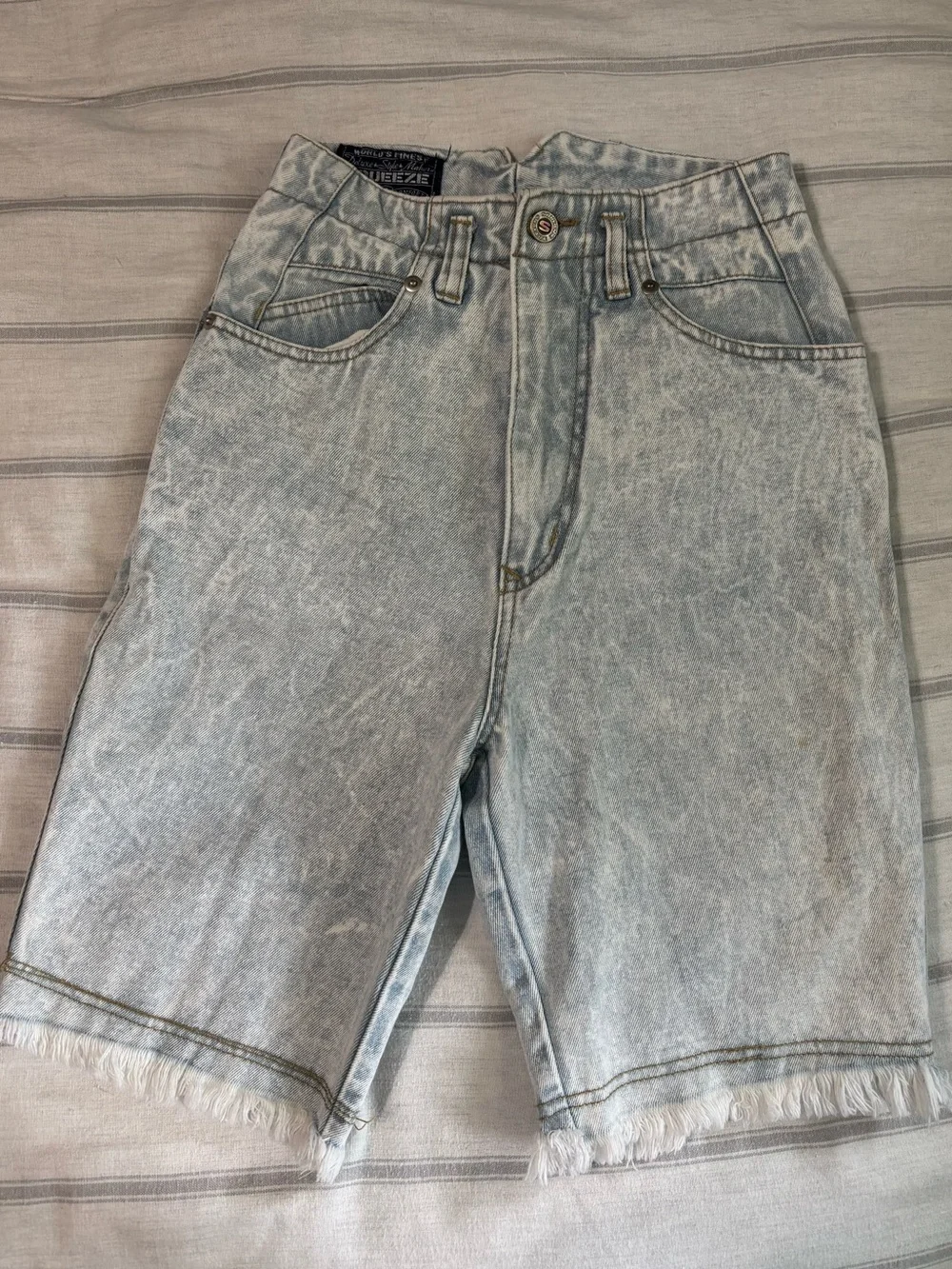 True Vintage Long Cut-Off Denim Shorts